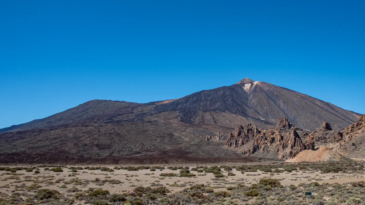 El Teide visto desde el llano de Ucanca, en Las Cañadas